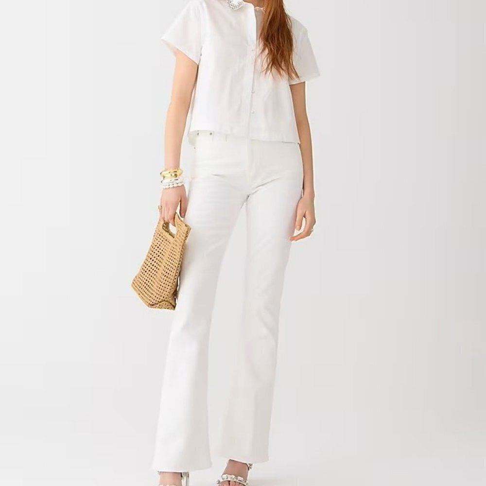 NWT - J. Crew Skinny flare jean in white wash